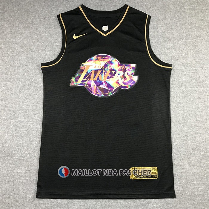 Maillot Golden Edition Los Angeles Lakers LeBron James NO 6 2021-22 Noir